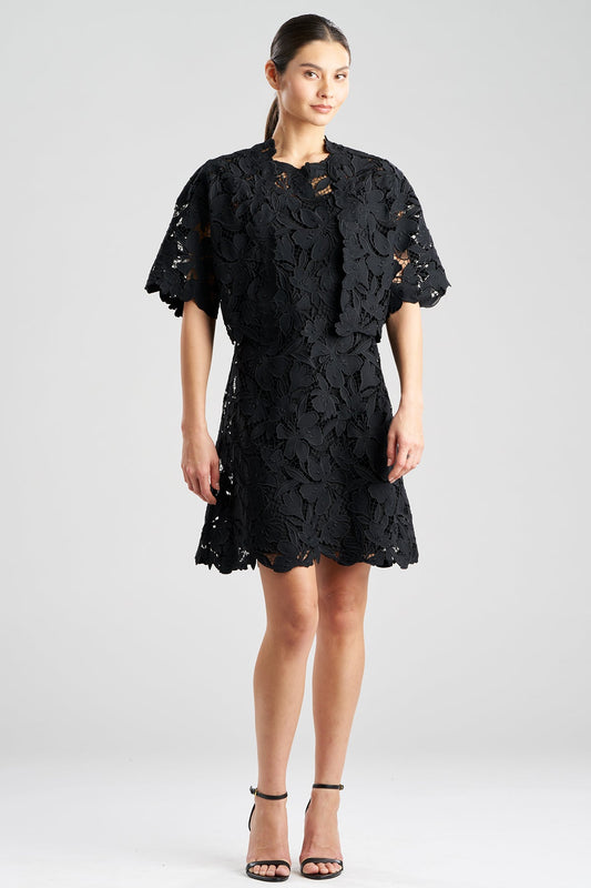 Peony Floral Lace Bolero Black Natori