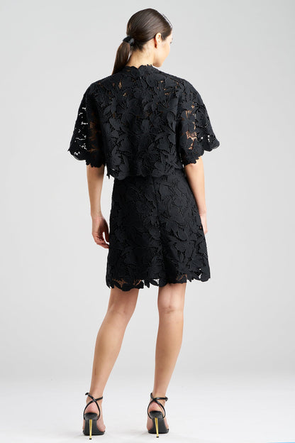 Peony Floral Lace Bolero Black Natori
