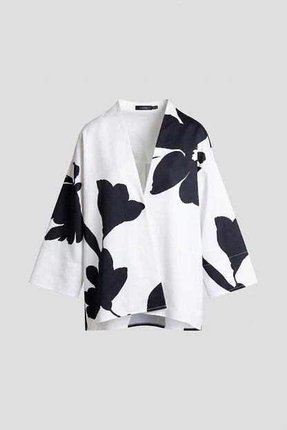Peony Cotton Chino Coat Warm White Natori