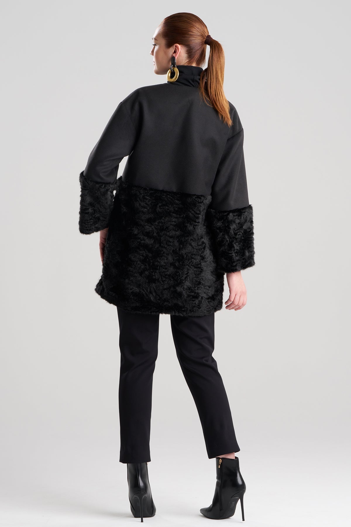 Felt Astrakhan Coat Black Natori