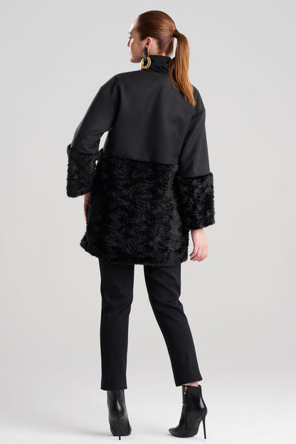 Felt Astrakhan Coat Black Natori