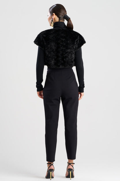 Astrakhan Faux Fur Bolero Black Natori