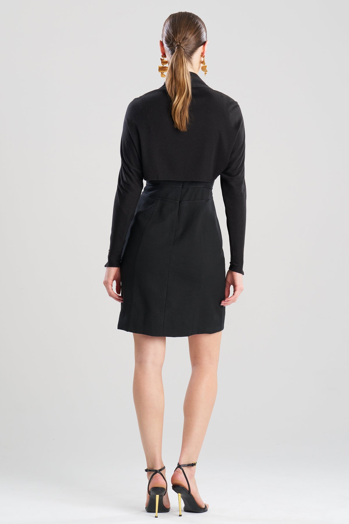 Lightweight Knit Shrug Black Natori