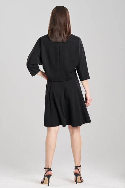 Buy Compact Knit Cropped Bolero in Black Online Black Natori