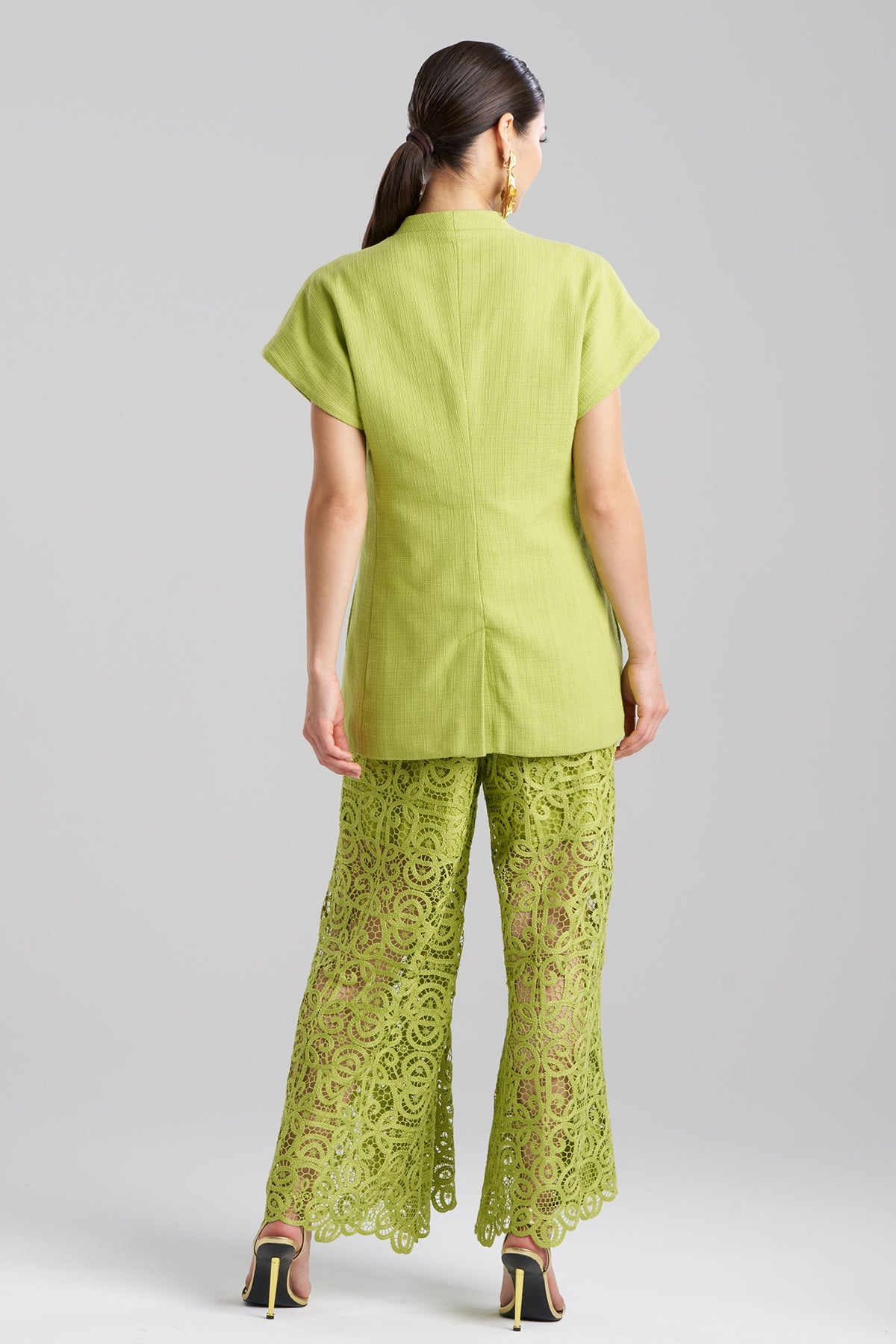 Basketweave Cotton Kimono Jacket Pear Natori