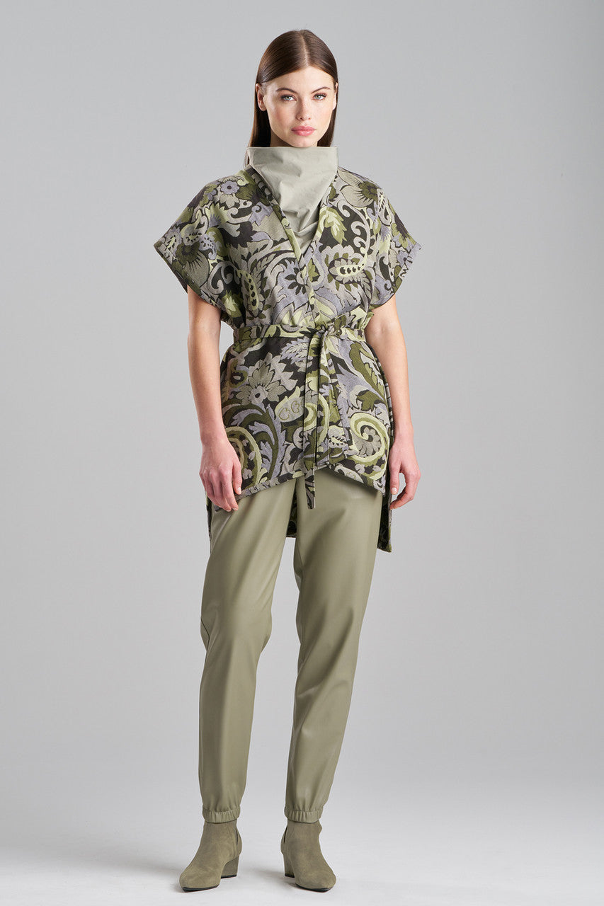 Buy Shinrin Paisley Jacquard Poncho Wrap in Sage Online Sage Natori
