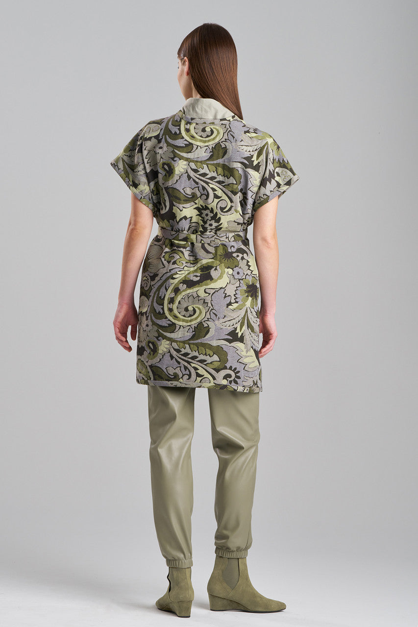 Buy Shinrin Paisley Jacquard Poncho Wrap in Sage Online Sage Natori