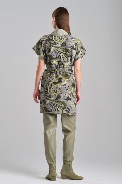 Buy Shinrin Paisley Jacquard Poncho Wrap in Sage Online Sage Natori