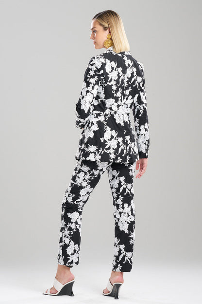 Buy Tangier Embroidered Cotton Tailored Blazer in Black/White Online Black/White Natori