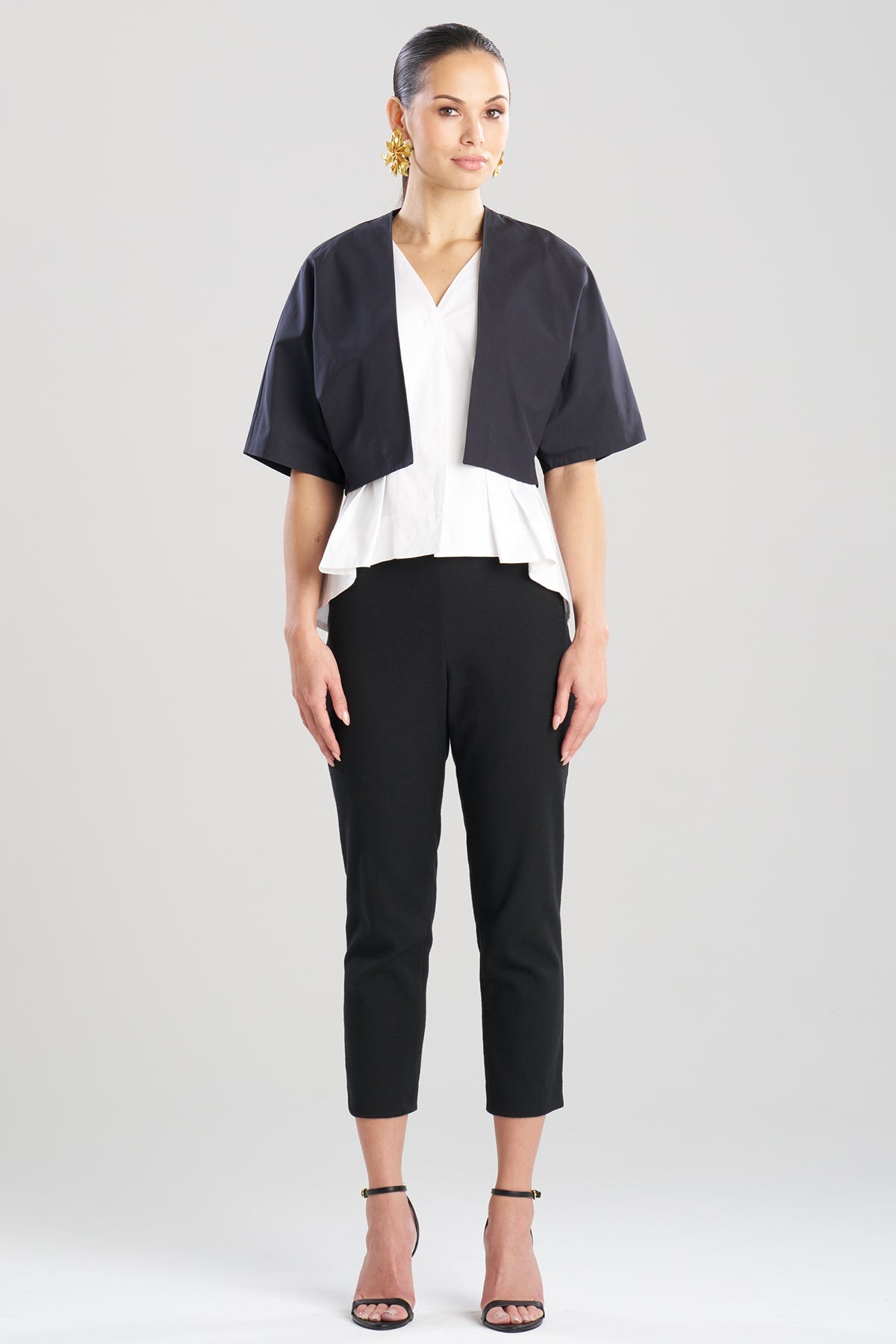 Tech Cotton Taffeta Bolero Black Natori