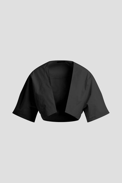 Tech Cotton Taffeta Bolero Black Natori