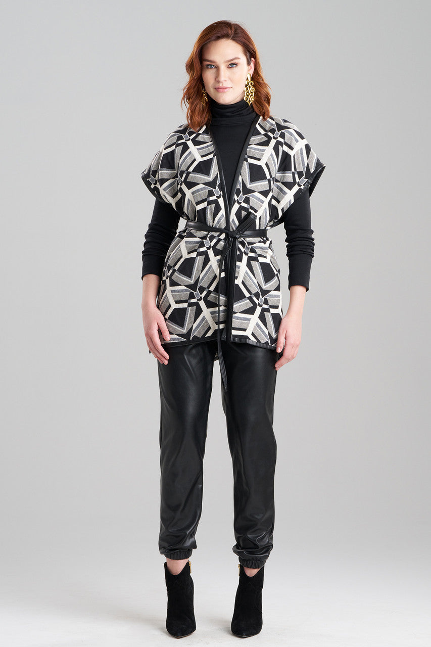 Buy Yantra Poncho Wrap in Black/White Online Black/White Natori