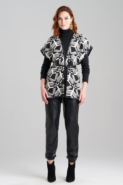 Buy Yantra Poncho Wrap in Black/White Online Black/White Natori
