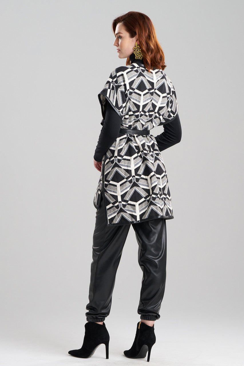 Buy Yantra Poncho Wrap in Black/White Online Black/White Natori