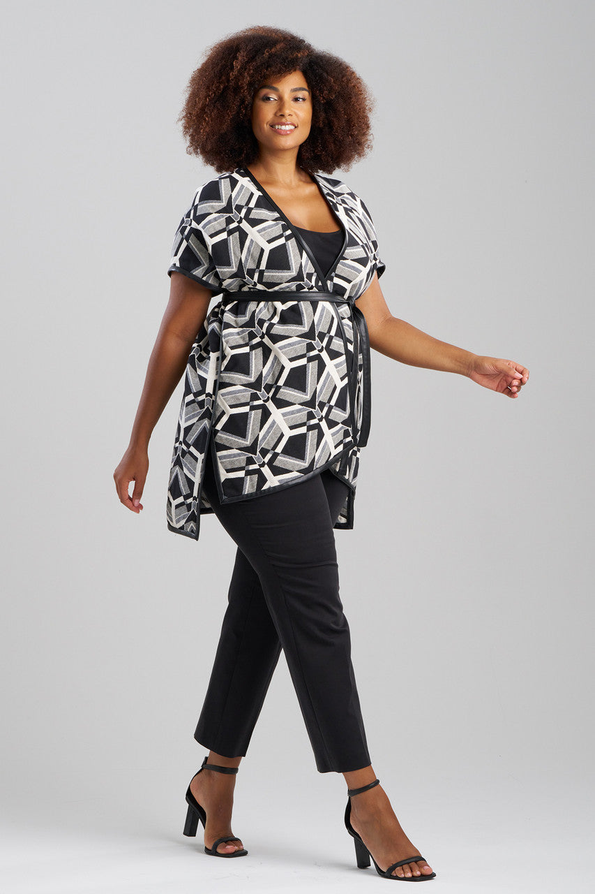 Buy Yantra Poncho Wrap in Black/White Online Black/White Natori