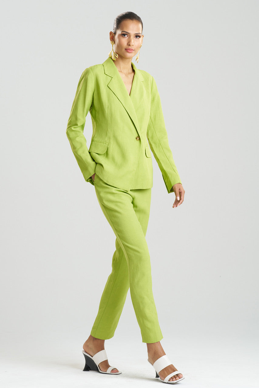 Buy Linen Jacket in Pear Online Pear Natori