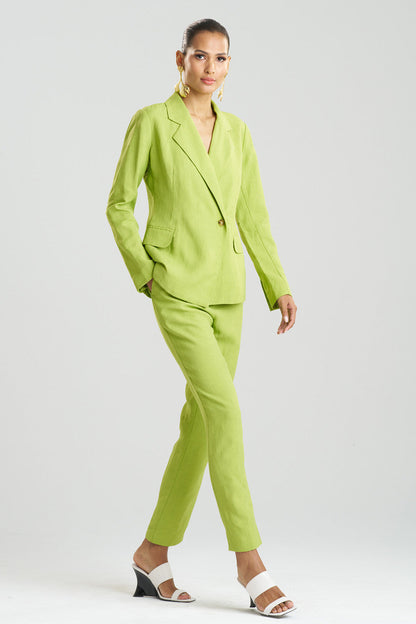 Buy Linen Jacket in Pear Online Pear Natori