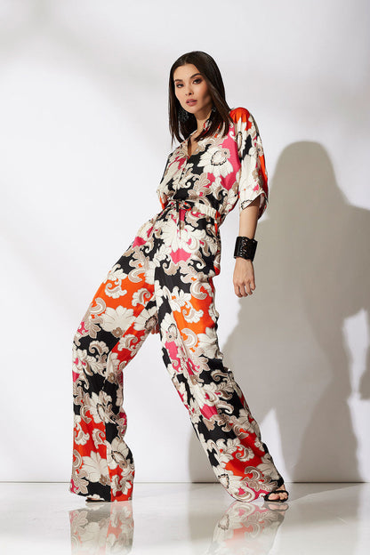 Buy Cressida Printed Silk Twill Jumpsuit in Multi Combo Online Multi Combo Natori
