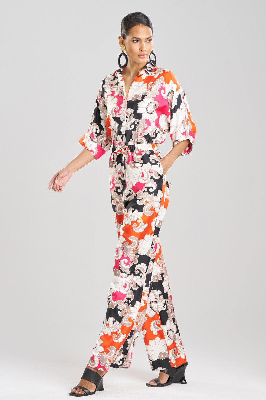 Buy Cressida Printed Silk Twill Jumpsuit in Multi Combo Online Multi Combo Natori
