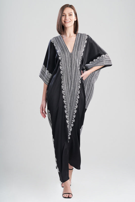 Buy Couture Zehra Caftan in Black/White Online Black/White Natori