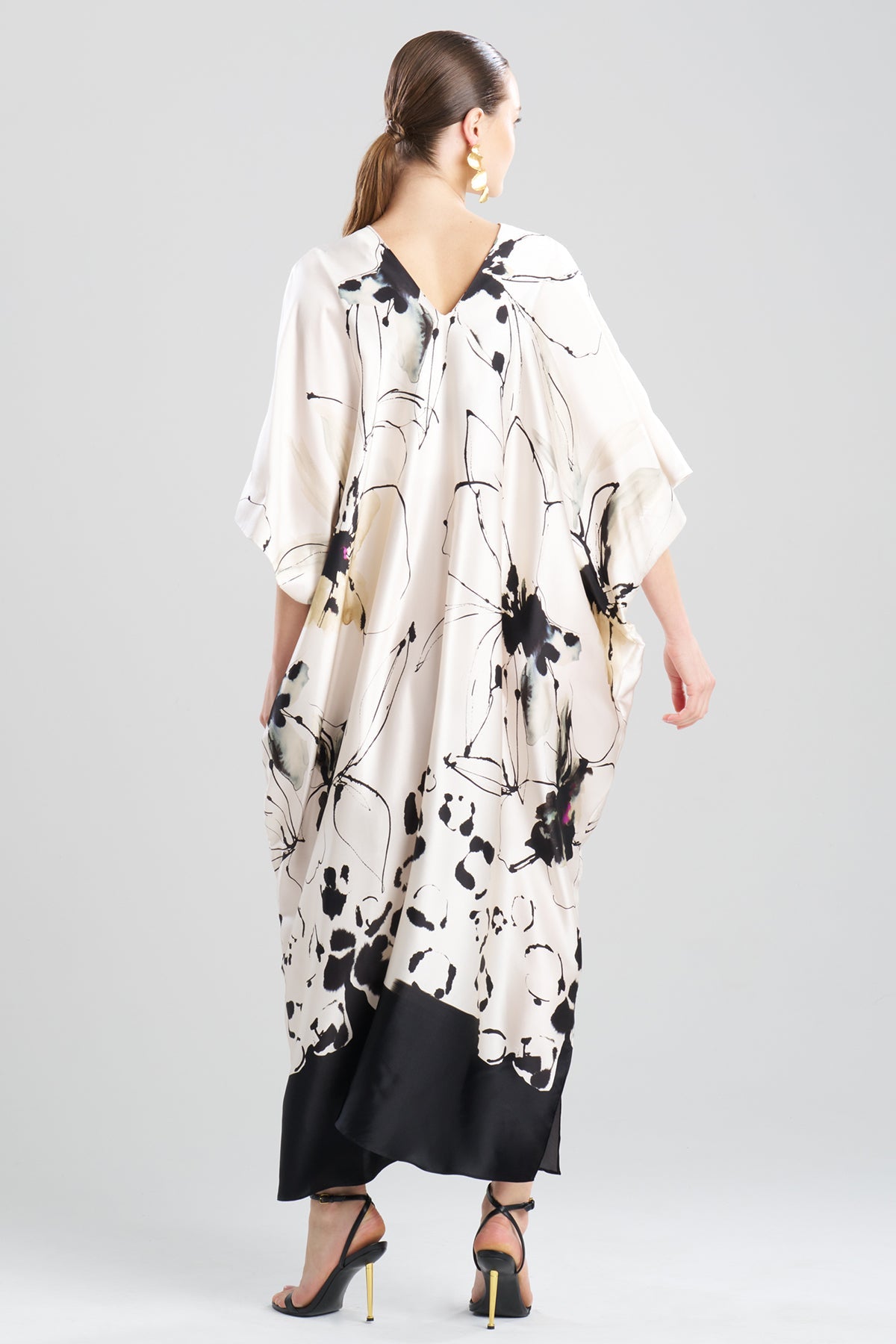 Yumi Silk Caftan Warm White Natori