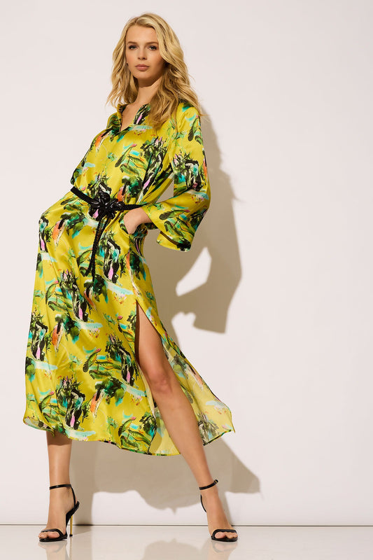 Bali Silk Caftan Chartreuse Natori