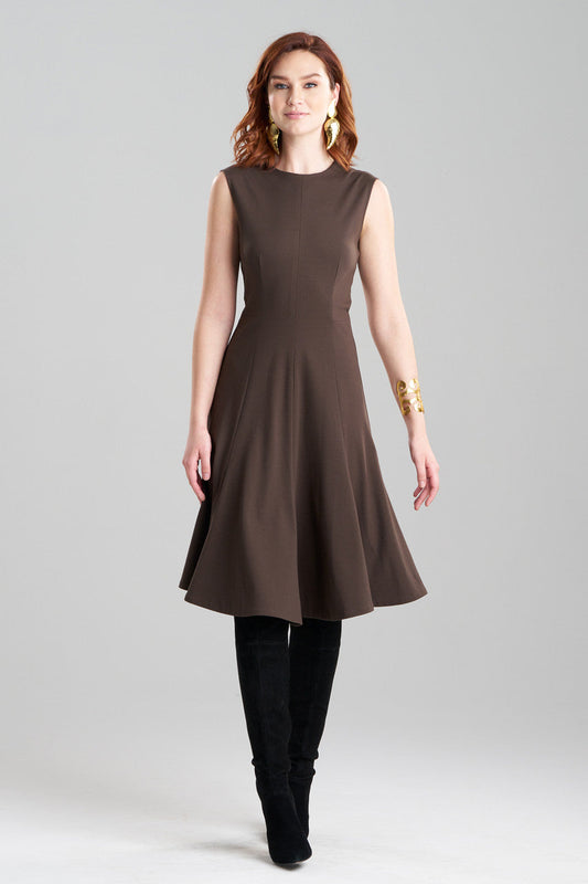 Buy Compact Knit Midi Dress in Espresso Online Espresso Natori