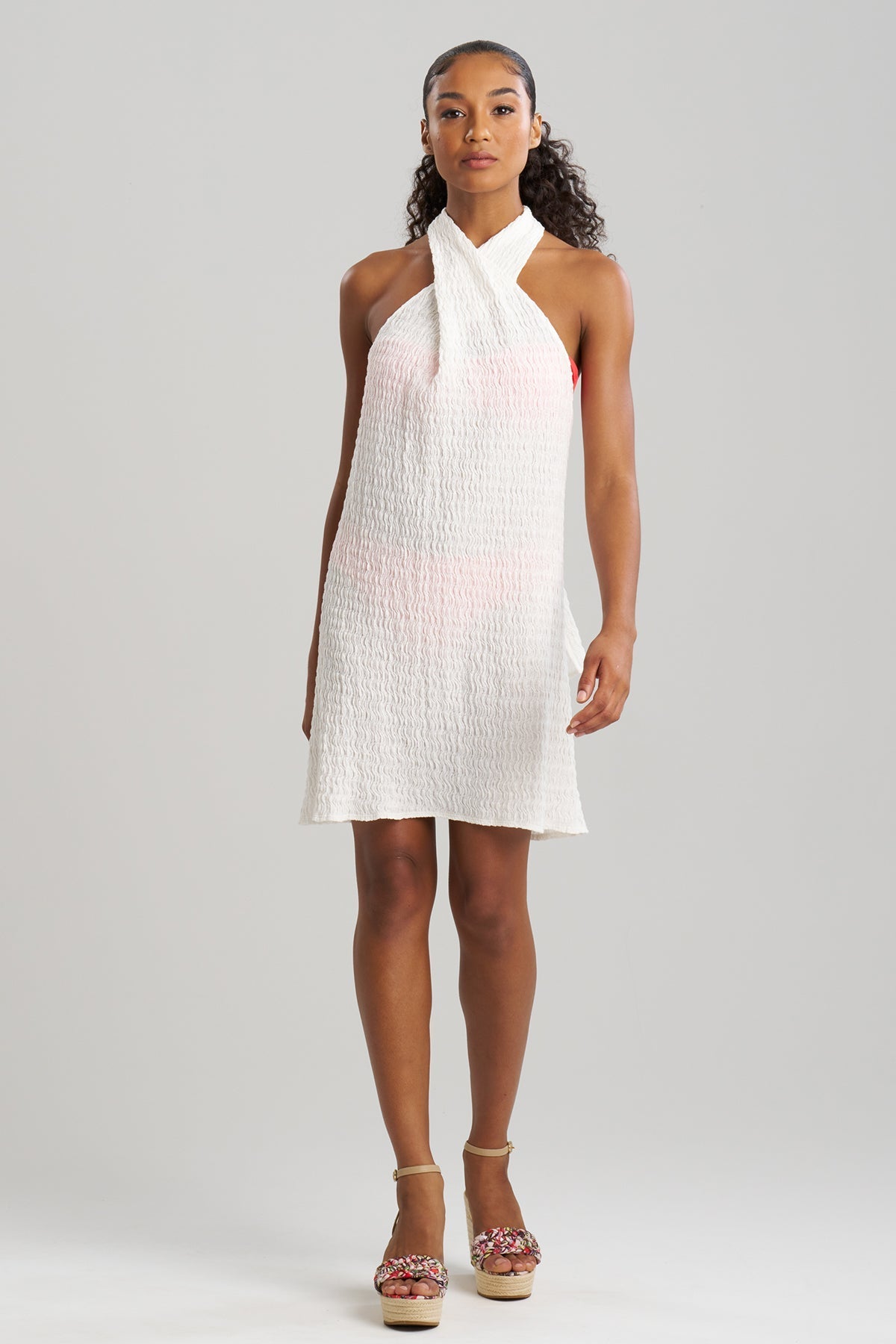 Buy Waves Mini Halter Dress online White Natori