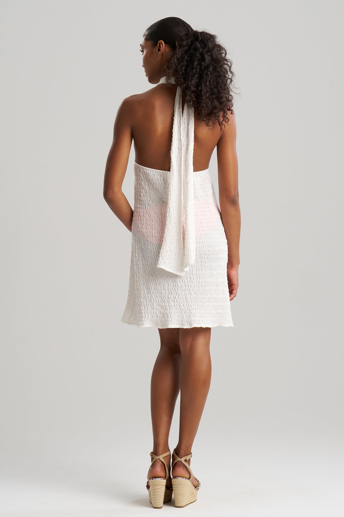 Buy Waves Mini Halter Dress online White Natori