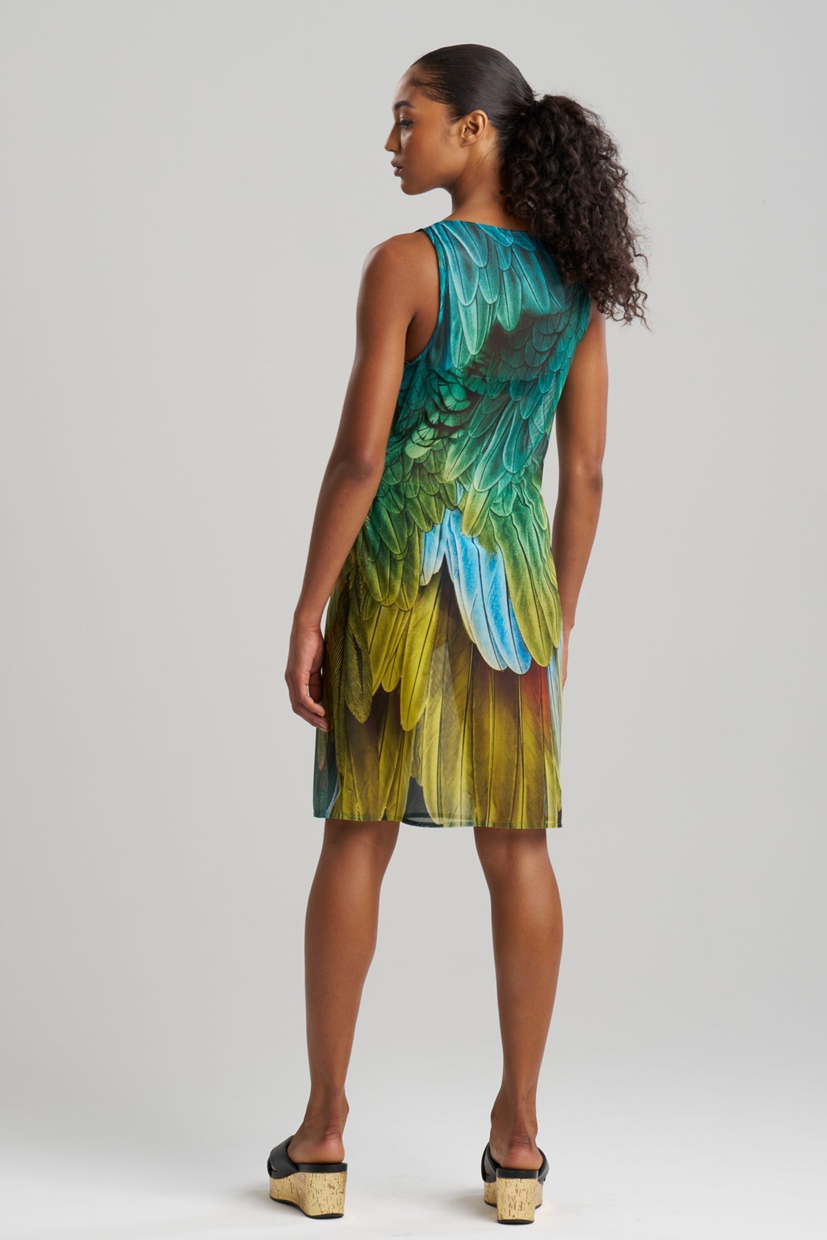 Paradise Printed Mesh Mini Dress Multi Natori