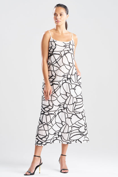 Butterfly Embroidery Cotton Sundress White Natori