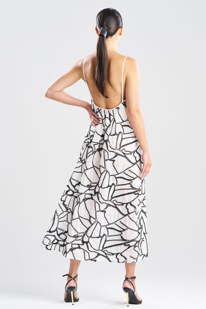 Butterfly Embroidery Cotton Sundress White Natori