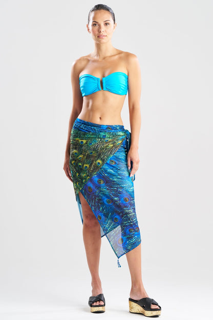 Peacock Mesh Pareo Teal Natori