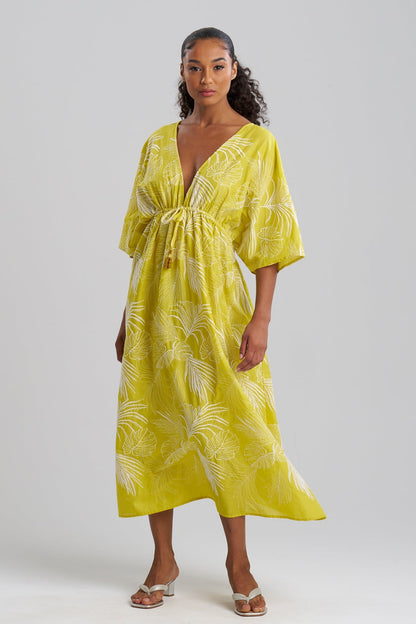Palm Caftan Dress Citron Natori