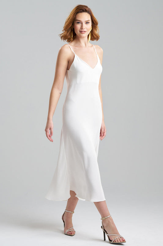 Buy Couture Silk Crepe Gown in Warm White Online Warm White Natori