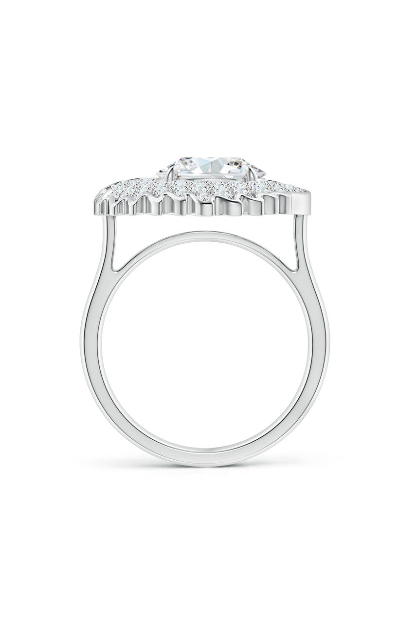 Buy Dragon Lab-Grown 14K Gold Round Diamond Ring in 14K White Gold Online 14K White Gold Natori