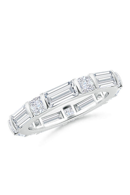 Buy Orient Express Lab-Grown 14K Gold Baguette & Cushion Diamond Eternity Band in 14K White Gold Online 14K White Gold Natori