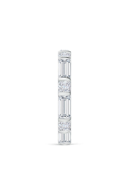 Buy Orient Express Lab-Grown 14K Gold Baguette & Cushion Diamond Eternity Band in 14K White Gold Online 14K White Gold Natori