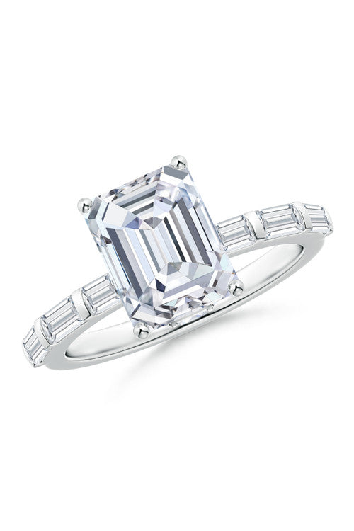 Buy Orient Express Lab-Grown 14K Gold & Emerald Cut Diamond Solitaire Ring in 14K White Gold Online 14K White Gold Natori