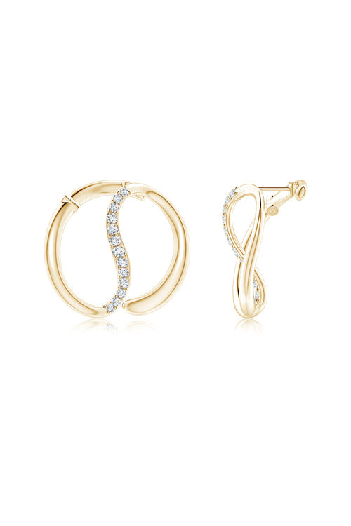 Buy Shangri-La Yin-Yang 14K Gold and Diamond Large Button Stud Earrings in 14K Yellow Gold Online 14K Yellow Gold Natori