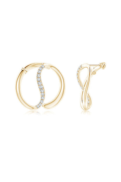 Buy Shangri-La Yin-Yang 14K Gold and Diamond Large Button Stud Earrings in 14K Yellow Gold Online 14K Yellow Gold Natori