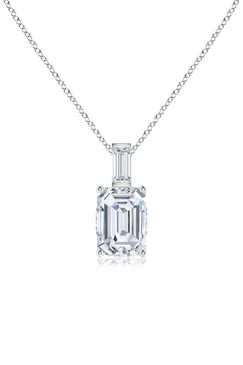 Buy Orient Express Lab-Grown 14K Gold & Emerald Cut Diamond Pendant Necklace in 14K White Gold Online 14K White Gold Natori