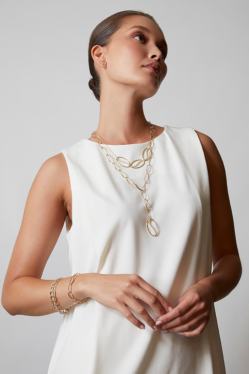 Buy Shangri-La Elliptical Yin-Yang 14K Gold and Diamond Y Necklace in 14K Yellow Gold Online 14K Yellow Gold Natori
