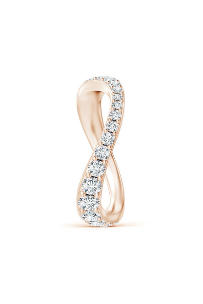 Buy Shangri-La Brushstroke 14K Gold and Diamond Full Eternity Stacking Ring in 14K Rose Gold Online 14K Rose Gold Natori