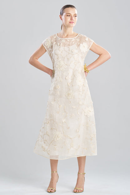 Couture Piña Embellished Dress Natural Natori