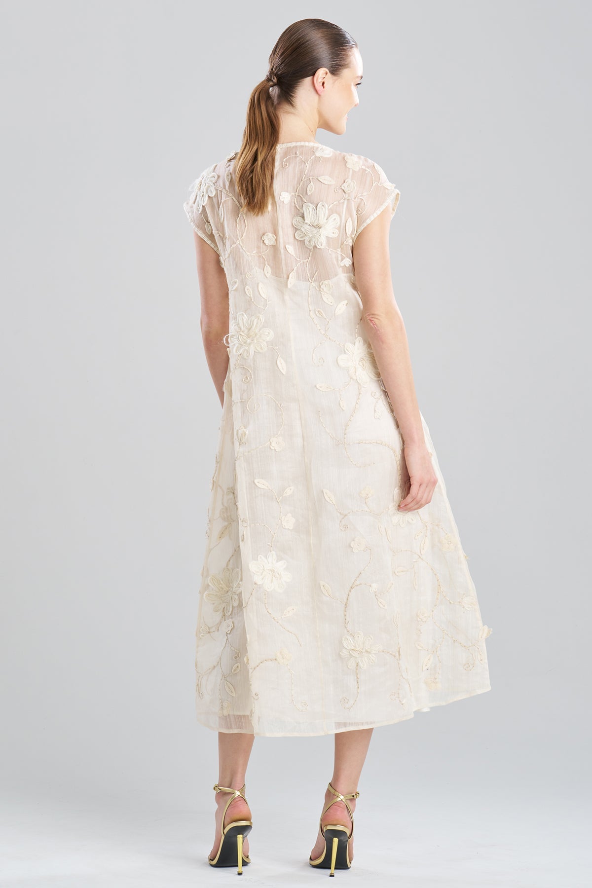 Couture Piña Embellished Dress Natural Natori