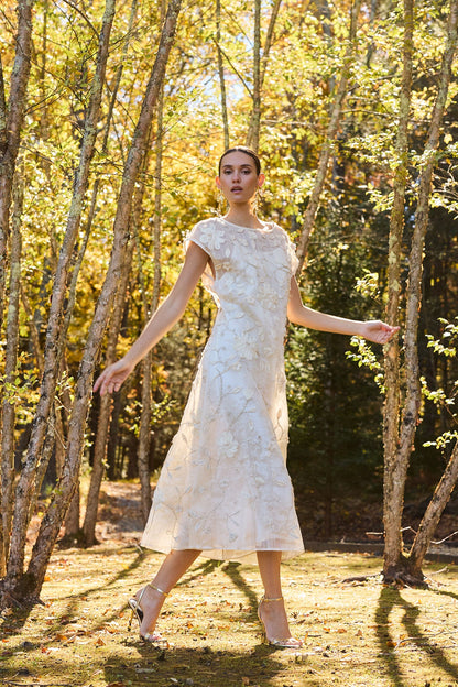 Couture Piña Embellished Dress Natural Natori