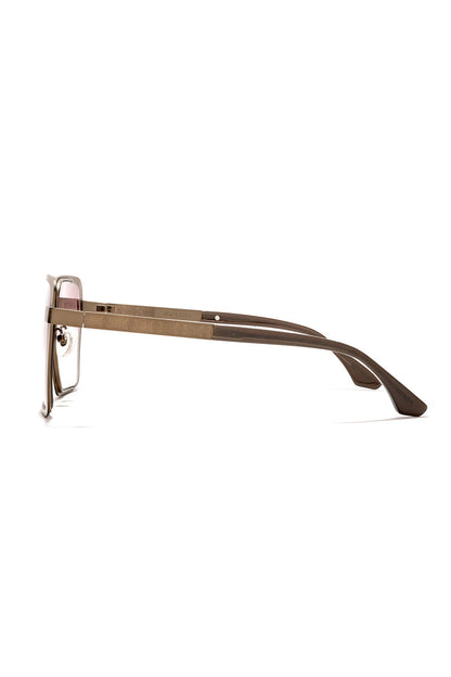 Kintsu Metal Rectangle Sunglasses Matte Bronze/Gradient Brown Natori