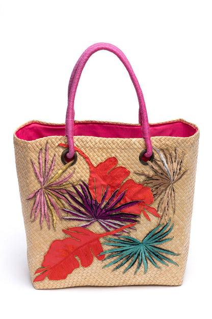 Buy El Nido Embroidered Tote Bag in Natural Online Natural Natori