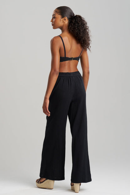 Buy Cotton Gauze Pants online Black Natori